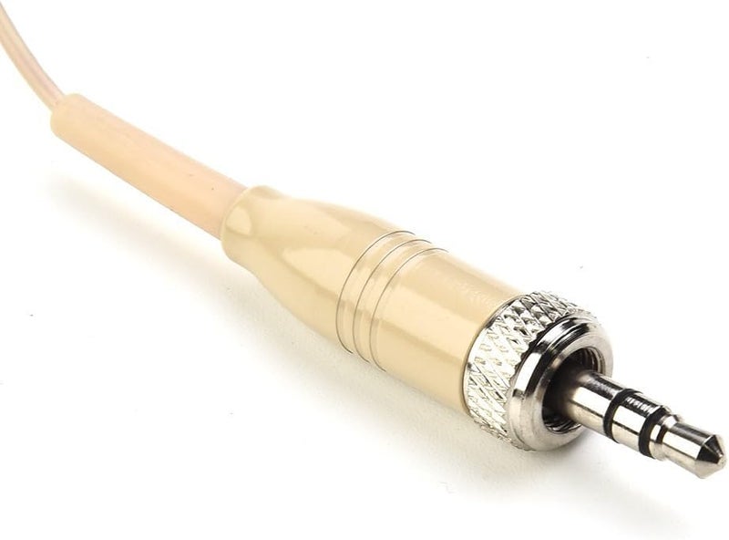 HOgardenME Beige Single Earhook Headset Mic Headworn Microphone 3.5mm 3 Pin 4 Pin XLR Connector Headset Mic with Foam Windscreen - Image 4
